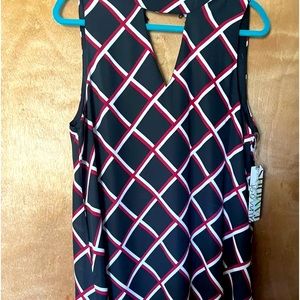 Almost Famous Fully Lined Knee Length Diamond Design XL